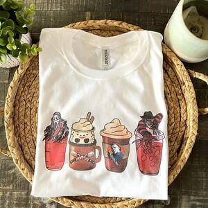 Halloween‎ Horror Coffee T-Shirt, Horror Movie Graphic Tee, Spooky Season